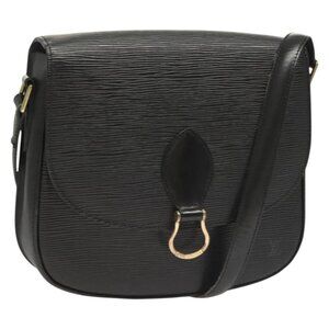 LOUIS VUITTON Epi Saint Cloud GM Shoulder Bag Black Noir